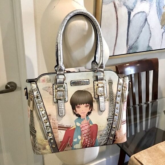 LOVEĀ USAāHANDBAGāSILVER/GOLDāSHOULDERāBAGāTOTE - Picture 6 of 16